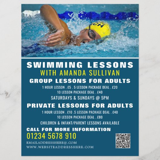 Pro Schwimmer, Schwimmer, Flyer für Werbespots (Vorne)