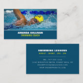 Pro Schwimmer, Schwimmlehrer und Rettungsschwimmer Visitenkarte (Vorne/Hinten)