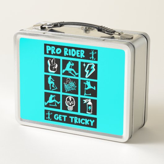 Pro Scooter Free Rider Tricks Metall Brotdose (Rückseite)