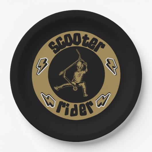 Pro Scooter Free Rider Tricks Pappteller (Vorderseite)