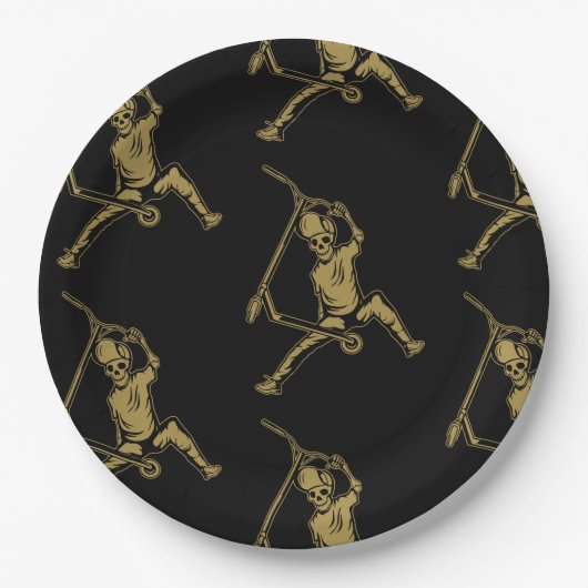 Pro Scooter Free Rider Tricks Pappteller (Vorderseite)