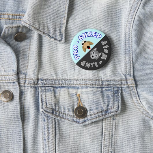 Pro-Sheep/Anti-Wolf - Perfect Strangers Button (Beispiel)