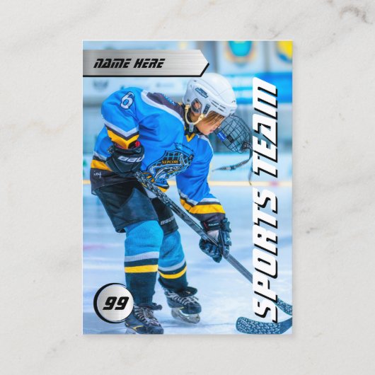 Pro Shield Hockey Trading Card Hockey Player Card Telefonnummerkarte (Rückseite)