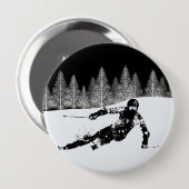 Pro Skier, Ski Snowboard Button (Vorne & Hinten)