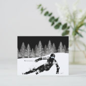 Pro Skier, Ski Snowboard Feiertagspostkarte (Stehend Vorderseite)