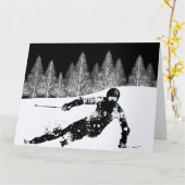 Pro Skier, Ski Snowboard Karte (Gelbe Blume)