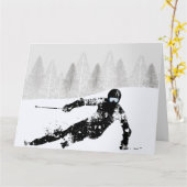 Pro Skier, Ski Snowboard Karte (Gelbe Blume)