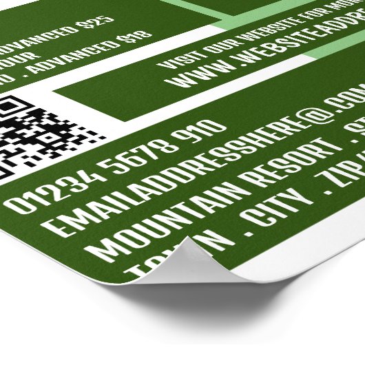 Pro Snowboarder, Ski/Snowboarden Unterricht/Klasse Poster (Ecke)