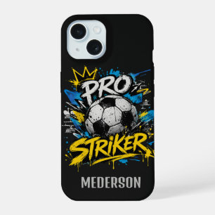 Pro Striker Urban Graffiti Fußball iPhone 15 Hülle