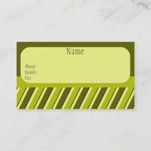 Pro Stripes Business Card, Olive Green Visitenkarte
