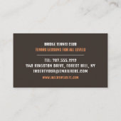 Pro Tennis Player, Tennisspieler/Trainer/Instrukte Visitenkarte (Rückseite)