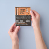 Pro Tennis Player, Tennisunterricht/Klassenwerbung Flyer (Gruppe)