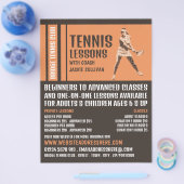 Pro Tennis Player, Tennisunterricht/Klassenwerbung Flyer (Einzeln)