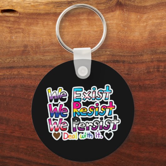 Pro Trans/We Exist Combo  Schlüsselanhänger (Rückseite)