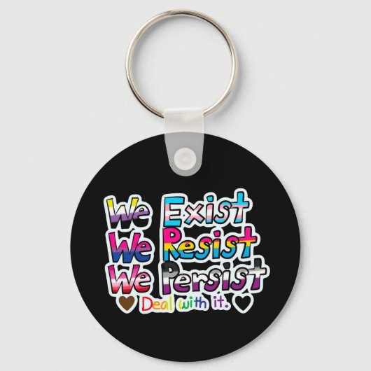 Pro Trans/We Exist Combo  Schlüsselanhänger (Rückseite)