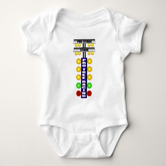 Pro-Tree-Drag-Racing-Startampeln Baby Strampler (Vorderseite)