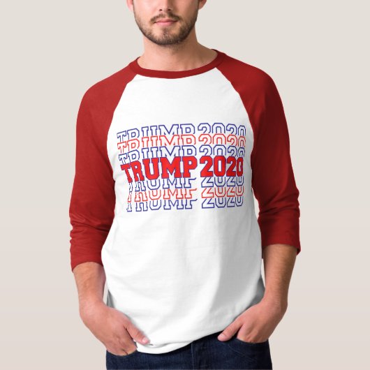 Pro Trump 2020 Wahltypografie T-Shirt (Vorderseite)