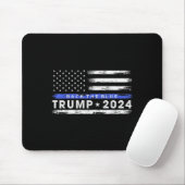 Pro Trump 2024 Back The Blue Thin Blue Line Mousepad (Mit Mouse)