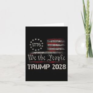 Pro Trump 2028 Präsident America Us Flag Retro 4. Karte