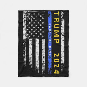 Pro Trump 47 2024 Back The Blue Thin Blue Line Ame Fleecedecke