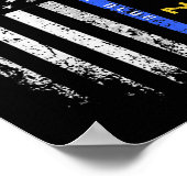 Pro Trump 47 2024 Back The Blue Thin Blue Line Ame Poster (Ecke)