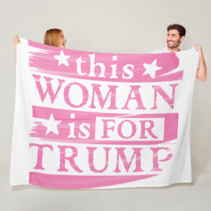 pro Trump - diese Frau ist für Trump PINK Fleecedecke