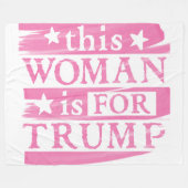 pro Trump - diese Frau ist für Trump PINK Fleecedecke (Vorderseite (Horizontal))