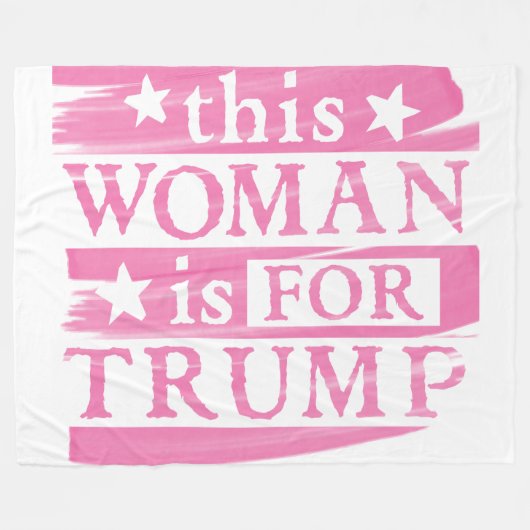 pro Trump - diese Frau ist für Trump PINK Fleecedecke (Vorderseite (Horizontal))