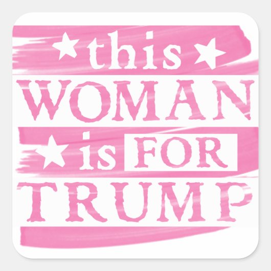 pro Trump - diese Frau ist für Trump PINK Stickers (Vorderseite)
