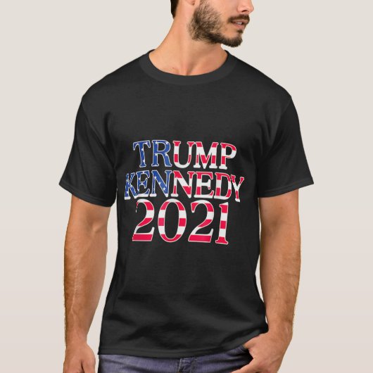 Pro Trump Kennedy Jr 2021 USA Flag Trump Präsident T-Shirt (Vorderseite)