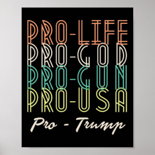 Pro Trump Leben Gott Waffen Republikaner Poster