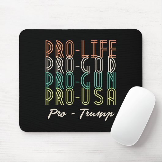 Pro Trump Life God Guns Republican Mousepad (Mit Mouse)