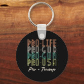 Pro Trump Life God Guns Republican Schlüsselanhänger (Vorderseite)