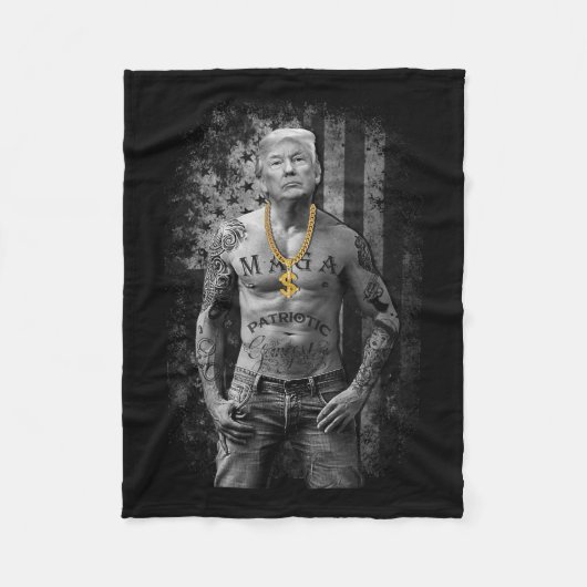 Pro Trump Patriotic Gangster - Antiliberale Republ Fleecedecke (Vorderseite)