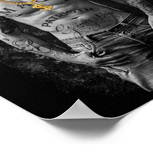 Pro Trump Patriotic Gangster - Antiliberale Republ Poster (Ecke)