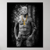 Pro Trump Patriotic Gangster - Antiliberale Republ Poster (Vorne)