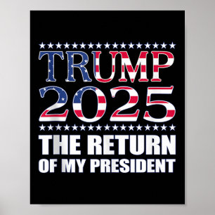Pro Trump-Shirt Trump 2025 Die Rückkehr Meiner Prä Poster