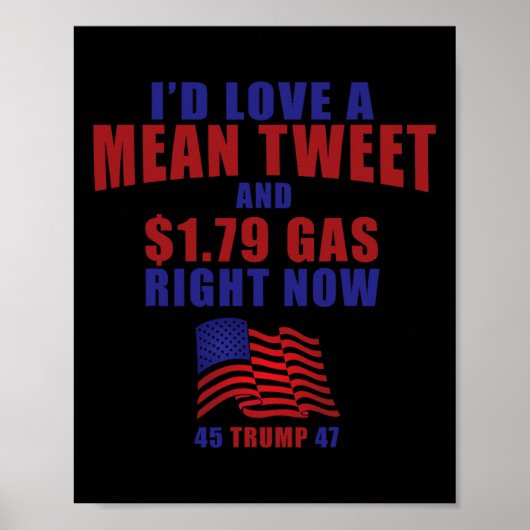 Pro Trump Support Id Liebe Ein Gemeiner Getweetet Poster (Vorne)