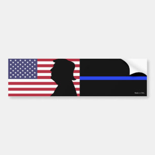 Pro Trump - Thin Blue Line Autoaufkleber