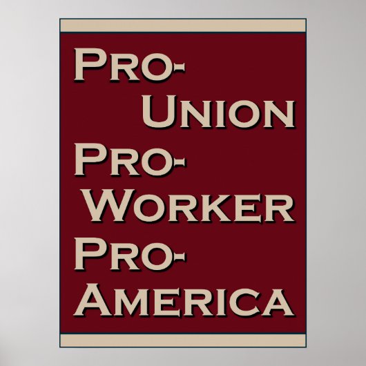 Pro-Union 1940's Design Poster (Vorne)