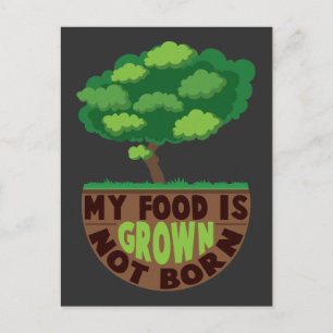 Pro Vegan Food Lover Veggie Tierrechte Naturlich Postkarte