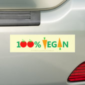 Pro Vegan Veggies Cartoon Art Carrots Tomaten/Para Autoaufkleber (Auf Auto)