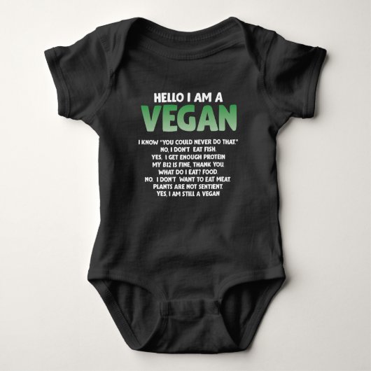 Pro Veganer Aktivismus-Anweisung Gym Athlete Veggi Baby Strampler (Vorderseite)