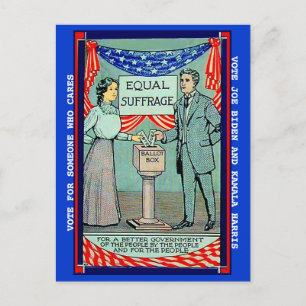 Pro Vote Joe Biden Kamala Harris auf Vintage-Bild Postkarte