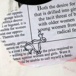 Pro-Wahl Uterus gedreht Gummistempel