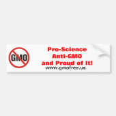 Pro-Wissenschaft Anti-GMO Autoaufkleber (Vorne)