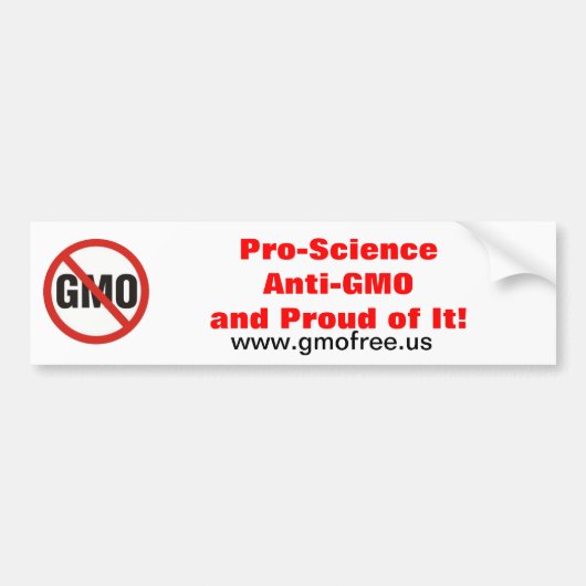 Pro-Wissenschaft Anti-GMO Autoaufkleber (Vorne)