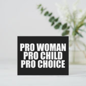 Pro Women Pro Child Pro Choice Postkarte (Stehend Vorderseite)