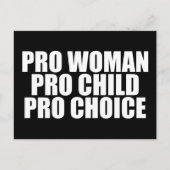 Pro Women Pro Child Pro Choice Postkarte (Vorderseite)