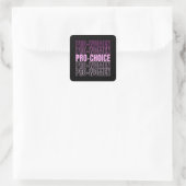 Pro Women Pro Choice - Abtreibungsrechte Quadratischer Aufkleber (Tasche)